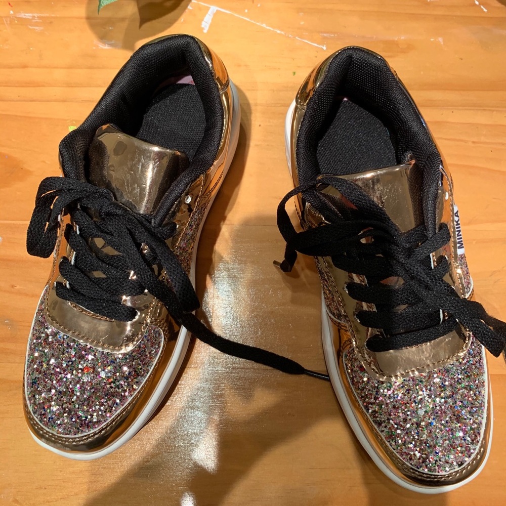 Shiny sneakers